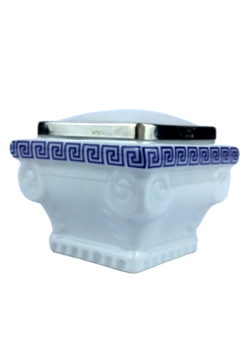Boîte porcelaine argent - en,