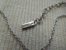 Chaine et pendentif argent massif 925, Agatha coeur gris noir Onyx B316 lot