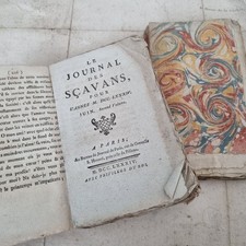 Journal Des Scavans Savants 1788 Reliure XVIIIè Papier Marbré 2 Livres Art Bière
