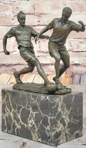 Bronze sculpture deux football - bronze,