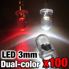 710/100# LED 3mm bicolor Red
