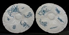 2 rares assiettes à huîtres