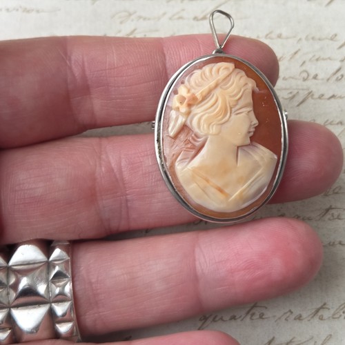 Broche pendentif camée - broche,