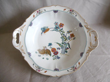 PLAT CREUX A ANSES PORCELAINE LIMOGES DECOR "AUX CAILLES "Lot 5.
