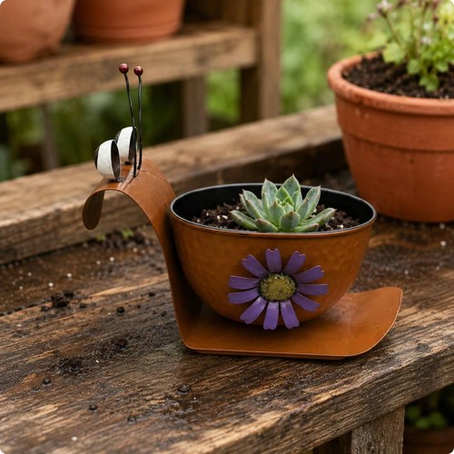 Cache pot escargot - escargot, antennes