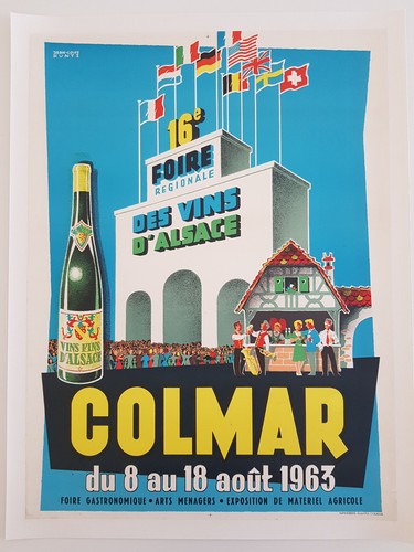 Affiche ancienne colmar foire - ancienne,