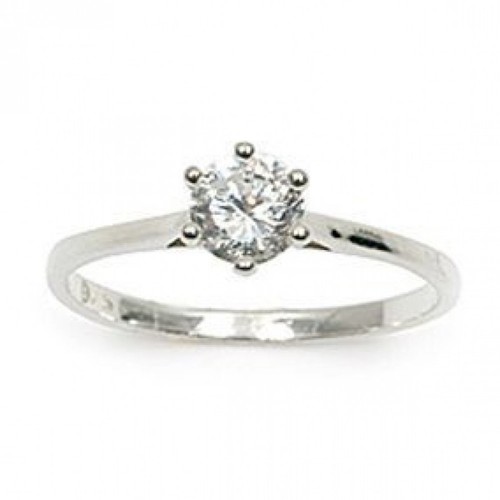 Bague solitaire zirconium