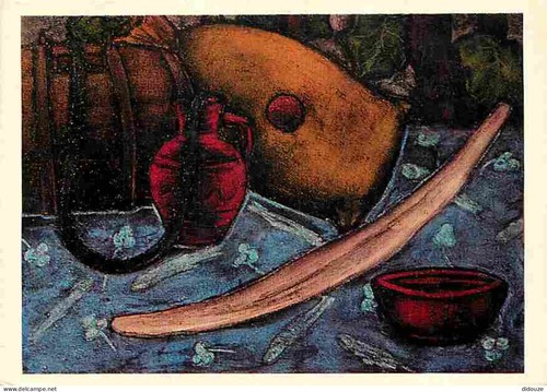 Postcard art painting - -,
