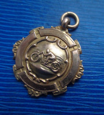 Médaille De Moto En Or 9ct Or Rose Fob Pendentif HM 1928 Chester Par T J Skelton