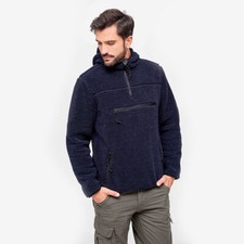 Brandit Teddyfleece Worker Pullover Chaud Vêtement Rue Homme Manteau Marine