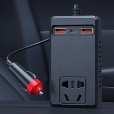 Onduleur de Puissance 150W pour Voiture DC 12V 24V à 220V 110V Adaptateur de Ch