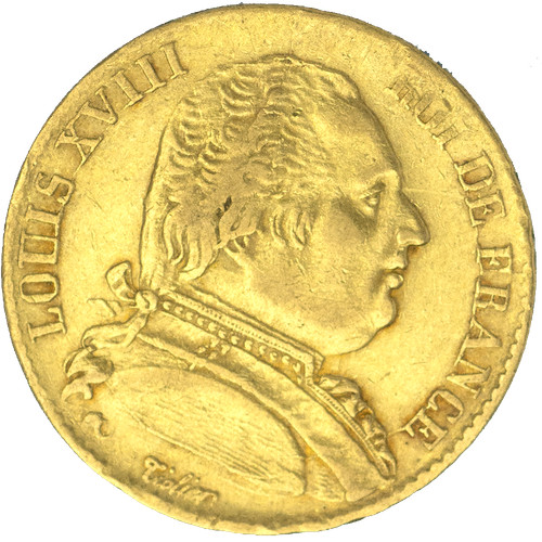 Louis xviii francs - louis, 1814