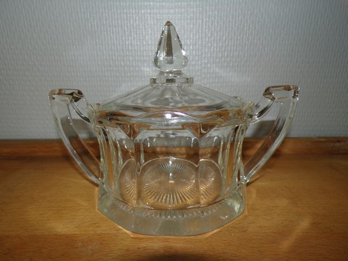 Ancien sucrier verre - sucrier,, en