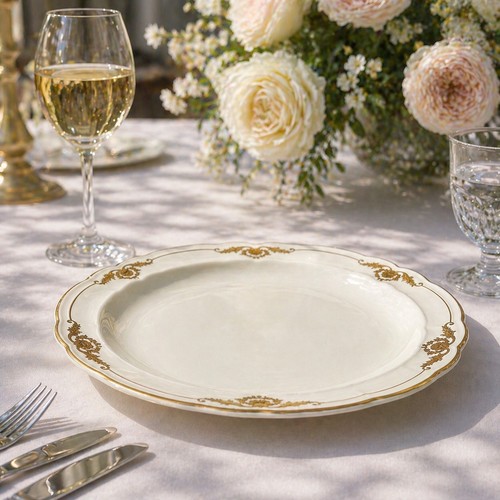 Plat rond porcelaine de - plat,