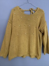 Haut Pull Moutarde Col V Dos