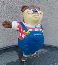 Ancien jouet publicitaire Panasonic ours en plastique poupée service boutique