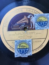 78 RPM 12" - Enrico CARUSO & ELMAN - Si vous l'avez compris - GRAMOPHONE 032018