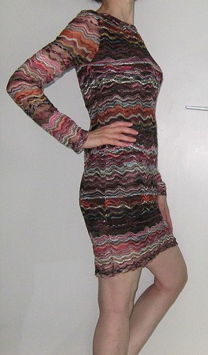 Robe dentelle multicolore