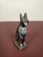 Magnifique Petite Statuette Sphinx Chat Égyptien Bastet en Stéatite Vintage