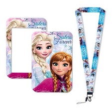 Étui Porte-Carte / Porte-Badge Anna & Elsa Frozen 2 - Accessoire Scolaire Mignon