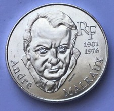 MONNAIE DE 100F ANDRE MALRAUX 1997 EN ARGENT MASSIF 900%
