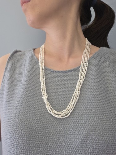 Collier rangs perles - collier, de