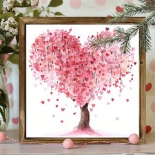 Romantic Heart Tree Framed