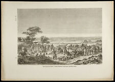 1860 - Vue du marché de Sokoto (Nigéria) - Gravure sur bois