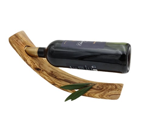 Support bouteille arc bois - bouteille,