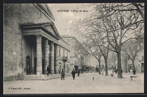 Cpa anduze plan - anduze,, brie