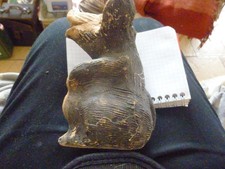 Ancienne Tirelire  RAT  Terre Cuite à Casser Rare Vintage Art Populaire France