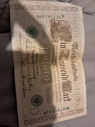 Billet 1000 allemand 21 - 1000,