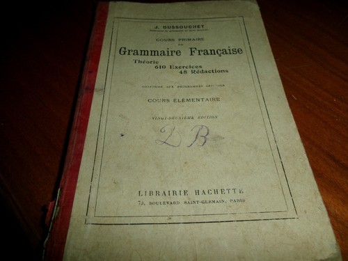 Ancien livre scolaire - ancien, "cours