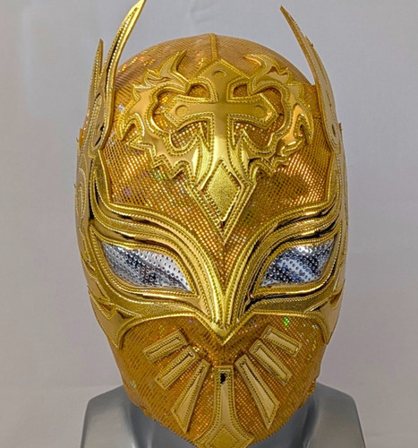 Golden wrestling mask luchador - golden,