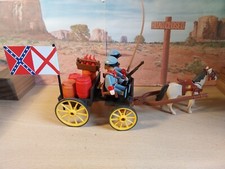 Playmobil western sudiste chariot régiment Alabama munitions poudre