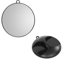 Miroir coiffeur noir rond