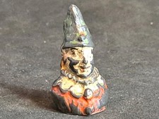 Taille-crayon en plomb peint à froid, clown du cirque vers 1900