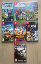 Lot de 7 boîtes de jeux Nintendo Switch (sans les jeux) Mario, Sonic, Asterix