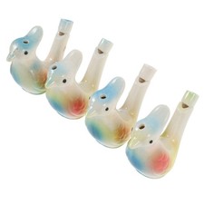  Sifflets d'eau créatifs en porcelaine pour oiseaux, jouets de bain musicaux