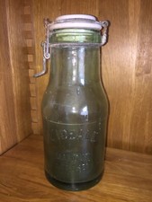 Ancien Grand Bocal L’ideale Conserve Bouchon Porcelaine 1L