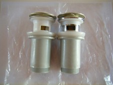 lot deux Bondes à ressort lavabo -  pop-up clic-clac à poussoir évier vasque