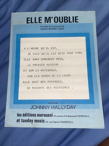 Partition elle oublie - partition,