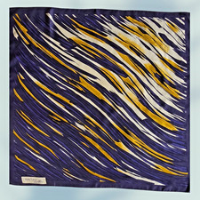 Vintage 1960s Jeanne Lanvin Castillo Silk Scarf ,Abstract Brushstroke 80x80cm