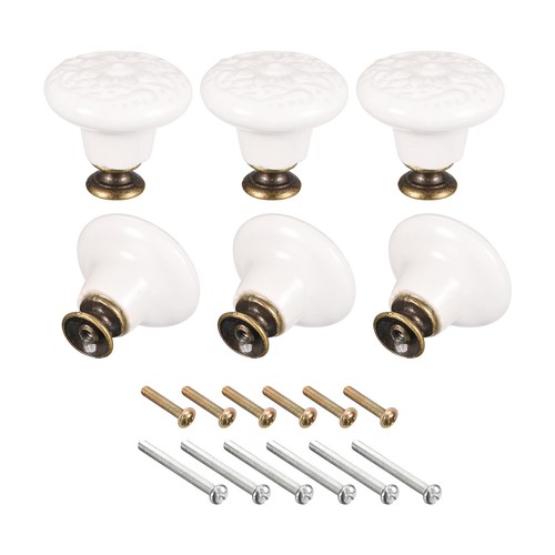 Céramique tiroir boutons 6pcs - tiroir,
