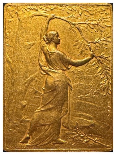 Médaille bronze doré - , art