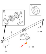 Arbre d'hélice de traverse