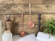 825⚜️ Ustensile de Cuisine Ancienne Louche et Écumoire en Cuivre Vintage
