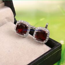 Grenat Naturel & Zircone Gemmes Avec 925 Argent Sterling Boutons Manchette pour