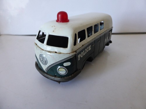 Police bus tin toy - police,