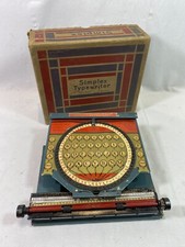 Toy Jouet machine à écrire simplex Typewriter Modèle D 35 Début 1900